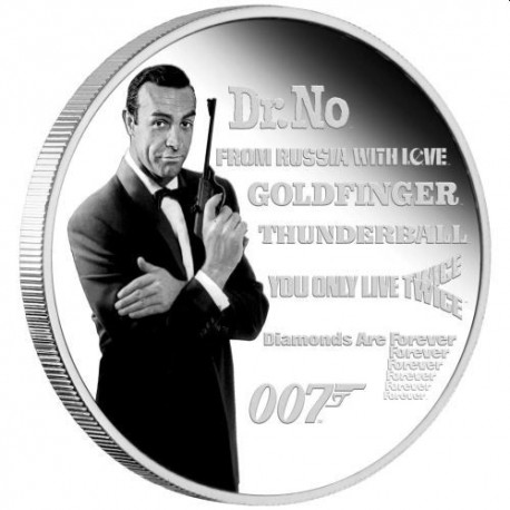  Stříbrná mince James Bond Legacy Series 1. vydání 1 oz 2021  Proof