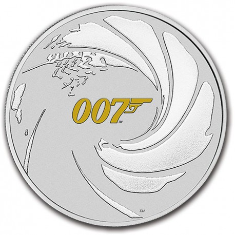  Stříbrná mince 1 oz James Bond 007 2021 Kolorovaná