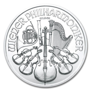 Münze Österreich Wiener Philharmoniker stříbrná rakouská mince 1 Oz 2021
