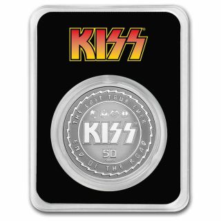 Stříbrná mince 1 oz KISS 50. výročí BU 2023 TEP