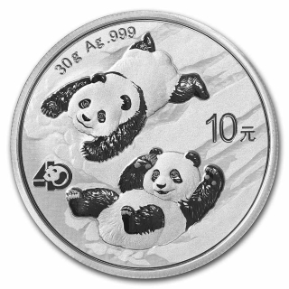 Stříbrná mince 30 g China Panda 2022 BU