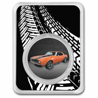 Stříbrná mince 1 oz Chevrolet Camaro SS 1969 Kolorovaná 