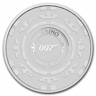 Stříbrná mince 1 oz Casino Royale Chip James Bond 2023 v kartě