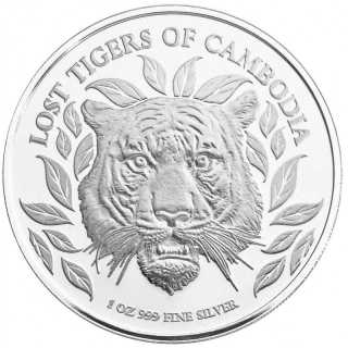 Stříbrná mince Cambodia Lost Tigers 1 oz 2022