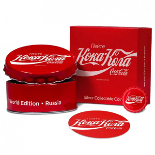 Stříbrná mince 6 g Víčko od láhve Coca-Cola 2020 Russia Proof