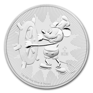 Stříbrná mince Disney Parník Willie 1 oz 2017