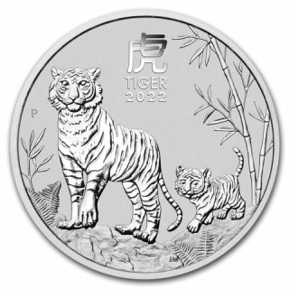 Stříbrná mince 1/2 oz Rok Tygra Lunární série III 2022