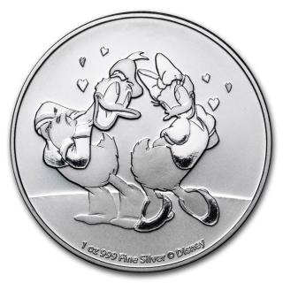 Stříbrná mince NIUE Disney Donald & Daisy 1 oz 2021
