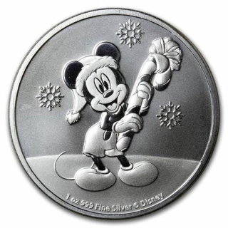 Stříbrná mince  NIUE Mickey Mouse Vánoce 1 oz 2020