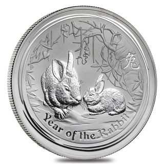 Stříbrná mince 1000 g Rok Králíka Lunární série II 2011