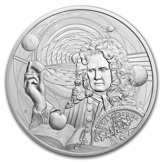 Stříbrná mince 1 oz Isaac Newton Ikony Inspirace 2022