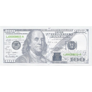 Stříbrná bankovka 5 g Benjamin Franklin Amerika Typ II