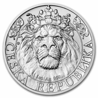Stříbrná mince 1 oz Český lev 2022
