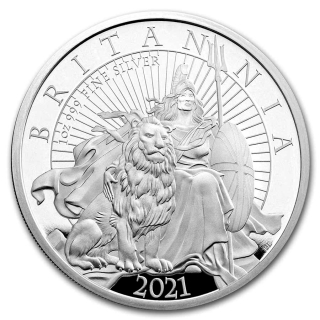Stříbrná mince Britannia 1 oz 2021 Proof
