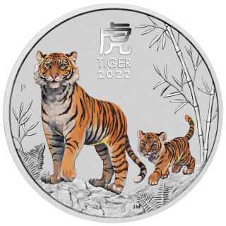  Stříbrná mince 1/4 oz Rok tygra Sydney Money EXPO Special 2020 Kolorovaná 