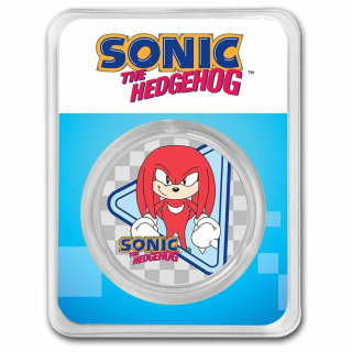 Stříbrná mince 1 oz Sonic Knukles SEGA 2022 Kolorovaná BU TEP