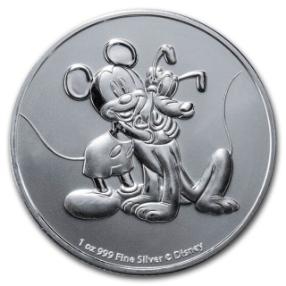  Stříbrná mince Mickey & Pluto 1 oz 2020
