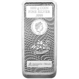 Stříbrný slitek 1000 g Cook Islands nová generace s nominálem 30 dolarů