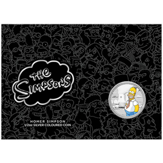 Stříbrná mince 1/2 oz Homer Simpson The Simpsons 2020 v kartě