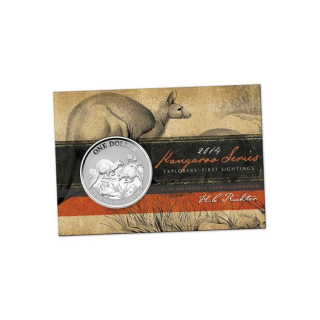 Stříbrná mince 1 oz Australia Kangaroo 2014 v kartě