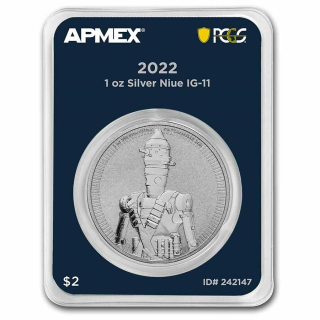 Stříbrná mince 1 oz Star Wars Mandalorian IG-11 2022 PCGS MintDirect®