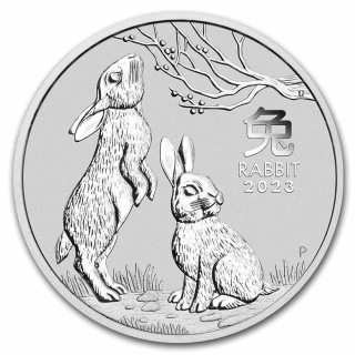 Stříbrná mince 1/2 oz Rok Králíka Lunární série III 2023