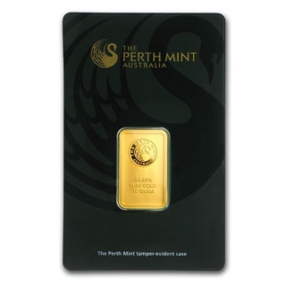 Zlatý slitek 10 g Perth Mint