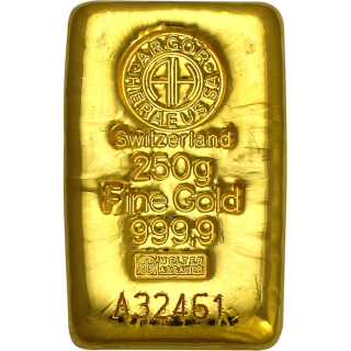 Zlatý slitek 250 g Argor Heraeus