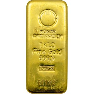 Zlatý slitek 1000 g Austrian Mint