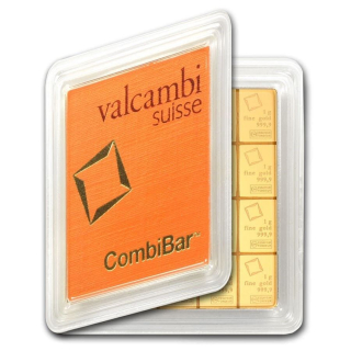 Zlatý CombiBar 20 x 1 g Valcambi
