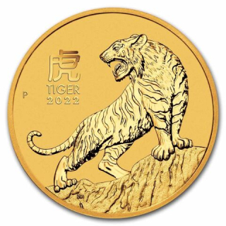 Zlatá mince 1/2 oz Rok Tygra Lunární Série III. 2022 BU