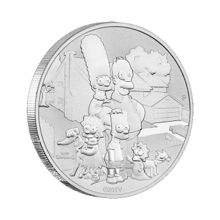 Stříbrná mince 1 oz Rodina The Simpsons 2021 BU