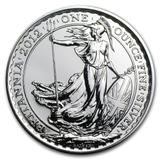 Stříbrná mince 1 oz Britannia 2012 BU