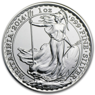 Stříbrná mince 1 oz Britannia 2014 BU