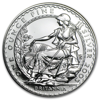 Stříbrná mince 1 oz Britannia 2005 BU
