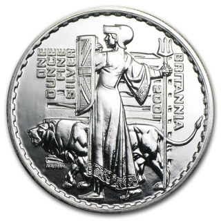 Stříbrná mince 1 oz Britannia 2001 BU