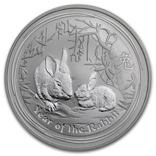 Stříbrná mince 1 oz Lunární rok II Králík 2011