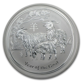 Stříbrná mince 1 oz Lunární série II Koza 2015