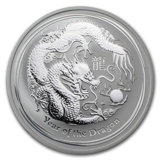 Stříbrná mince 1 oz Drak Lunární série II 2012
