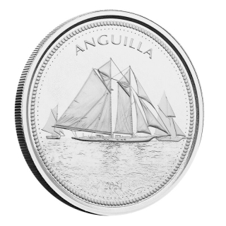 Stříbrná mince 1 oz Eastern Caribbean N°3 Anguilla 2021