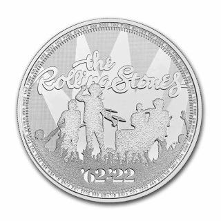 Stříbrná mince 1 oz 60. výročí The Rolling Stone 2022 BU