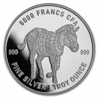 Stříbrná mince 1 oz Mandala Zebra 2022