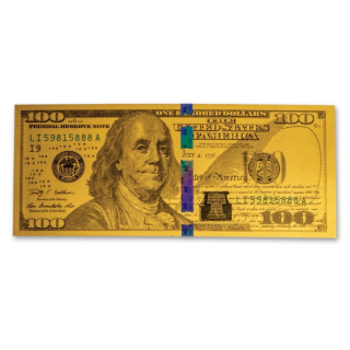 Zlatá bankovka 1 g Benjamin Franklin Amerika