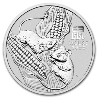 Stříbrná mince 1 oz Rok Myši Lunární série III 2020