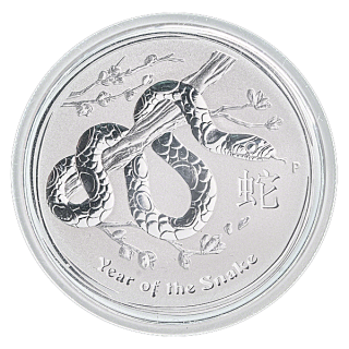 Stříbrná mince 1/2 oz Had Lunární série II 2013