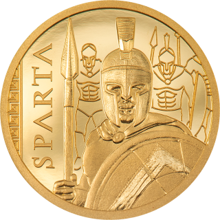 Zlatá mince 0,5 g Sparta 2023 Proof