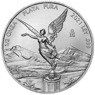 Stříbrná mince 1/2 oz Libertad Mexico 2021