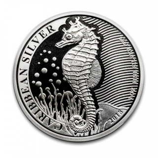 Stříbrná mince 1 oz Mořský koník Barbados 2018 BU