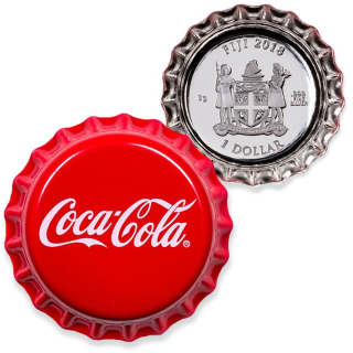 Stříbrná mince 6 g Víčko od láhve Coca-Cola 2018 Proof