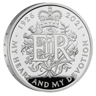 Stříbrná mince 95. narozeniny Jejího Veličenstva královny 2021 